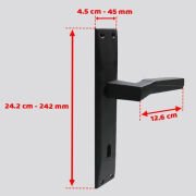 Nobel Meridyen Siyah Aynalı Kapı Kolu