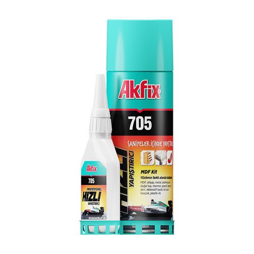 Akfix 705 Hızlı Yapıştırıcı 400 ML Mdf Kit