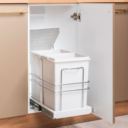 Oscar M3321 14 + 14 LT Teleskopik Raylı Plastik Çöp Kovası