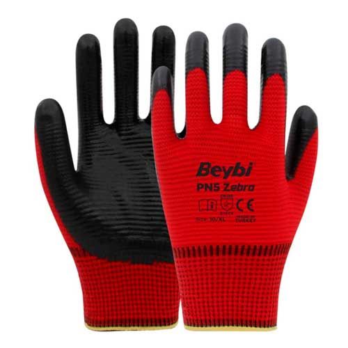 Beybi PN5 Zebra Örme Nitil Eldiven