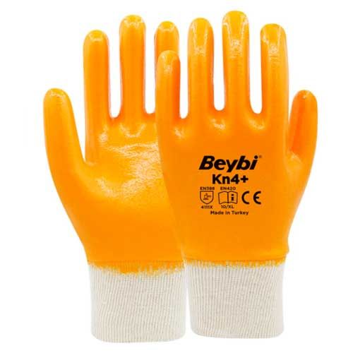 Beybi KN4 Pamuk Nitril Sarı Eldiven