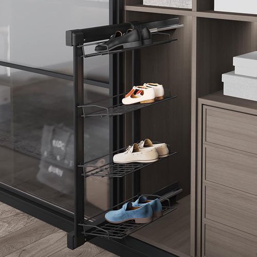 Starax Gizli Raylı Alüminyum 4 Raflı Ayakkabılık