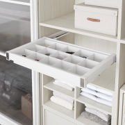 Starax Gizli Raylı Alüminyum Bölmeli Raf Beyaz - 90 cm